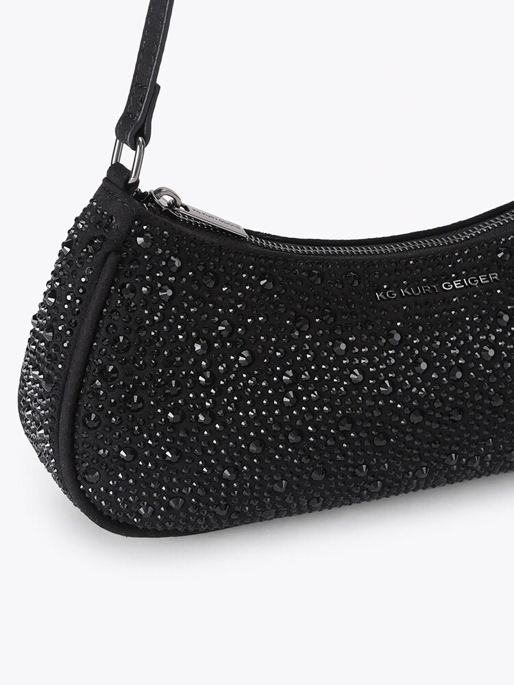Miss KG Black Autumn Embellished Scoop Shoulder Bag - Image 4 of 4