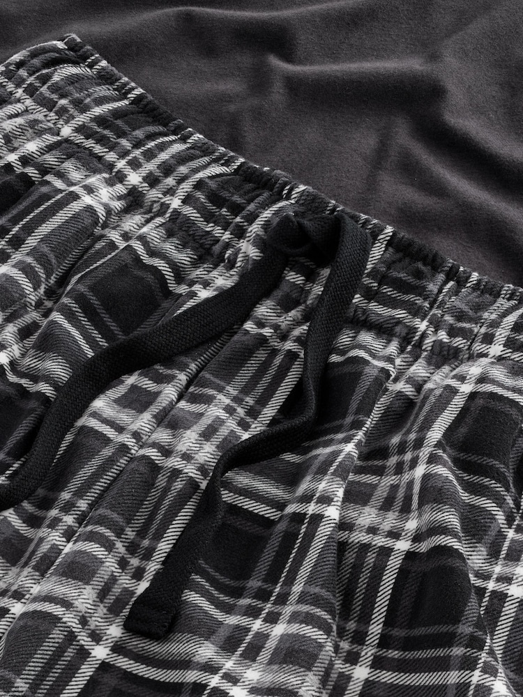Carreaux gris ardoise - Ensemble pyjama court confortable Motionflex - Image 10 of 11
