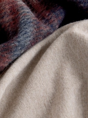 Stone Neutral/Navy Blue Check Cosy Brushed Pyjamas Set - Image 10 of 12