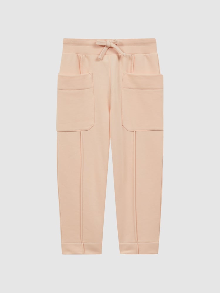 Reiss Pink Mina 4-9 yrs Drawstring Front Seam Joggers - Image 2 of 6