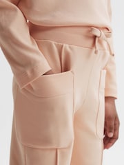 Reiss Pink Mina 4-9 yrs Drawstring Front Seam Joggers - Image 4 of 6