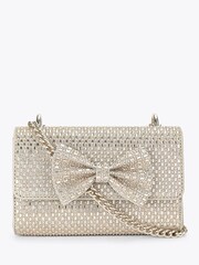 Miss KG Gold Tilly Bow Embellished Clutch Bag - Image 1 of 4