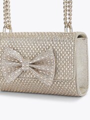 Miss KG Gold Tilly Bow Embellished Clutch Bag - Image 4 of 4