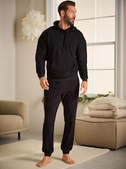Black Thermal Long Sleeve Pyjamas Hoodie Set - Image 2 of 12