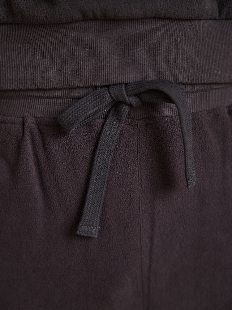 Black Thermal Long Sleeve Pyjamas Hoodie Set - Image 7 of 12
