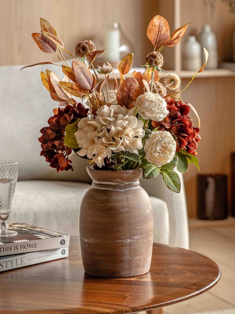 Gallery Home Brown Ida Rustic Hydrangea Faux Floral Arrangement - Image 1 of 4
