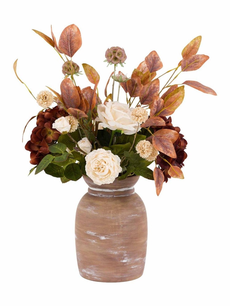 Gallery Home Brown Ida Rustic Hydrangea Faux Floral Arrangement - Image 4 of 4