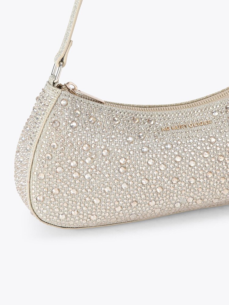 Miss KG Gold Autumn Embellished Scoop Shoulder Bag - Image 4 of 4