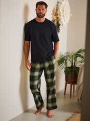 Black/Green Check Cosy Brushed Pyjamas Set - Image 1 of 13