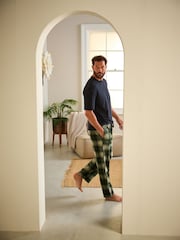 Black/Green Check Cosy Brushed Pyjamas Set - Image 3 of 13