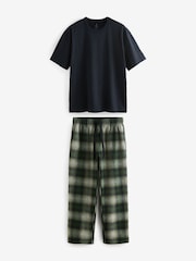 Black/Green Check Cosy Brushed Pyjamas Set - Image 8 of 13