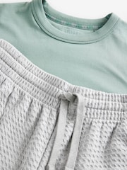 Sage Green/Grey EDIT Textured Modal Blend Pyjama Set - Image 10 of 11