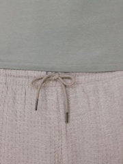 Sage Green/Grey EDIT Textured Modal Blend Pyjama Set - Image 4 of 11