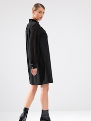 Black Utility Pocket Mini Dress - Image 3 of 6