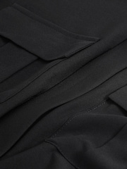 Black Utility Pocket Mini Dress - Image 6 of 6