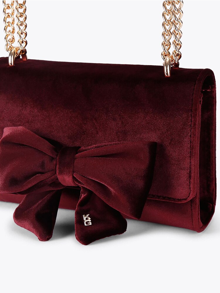 Miss KG Red Aura Bow Clutch Bag - Image 4 of 4