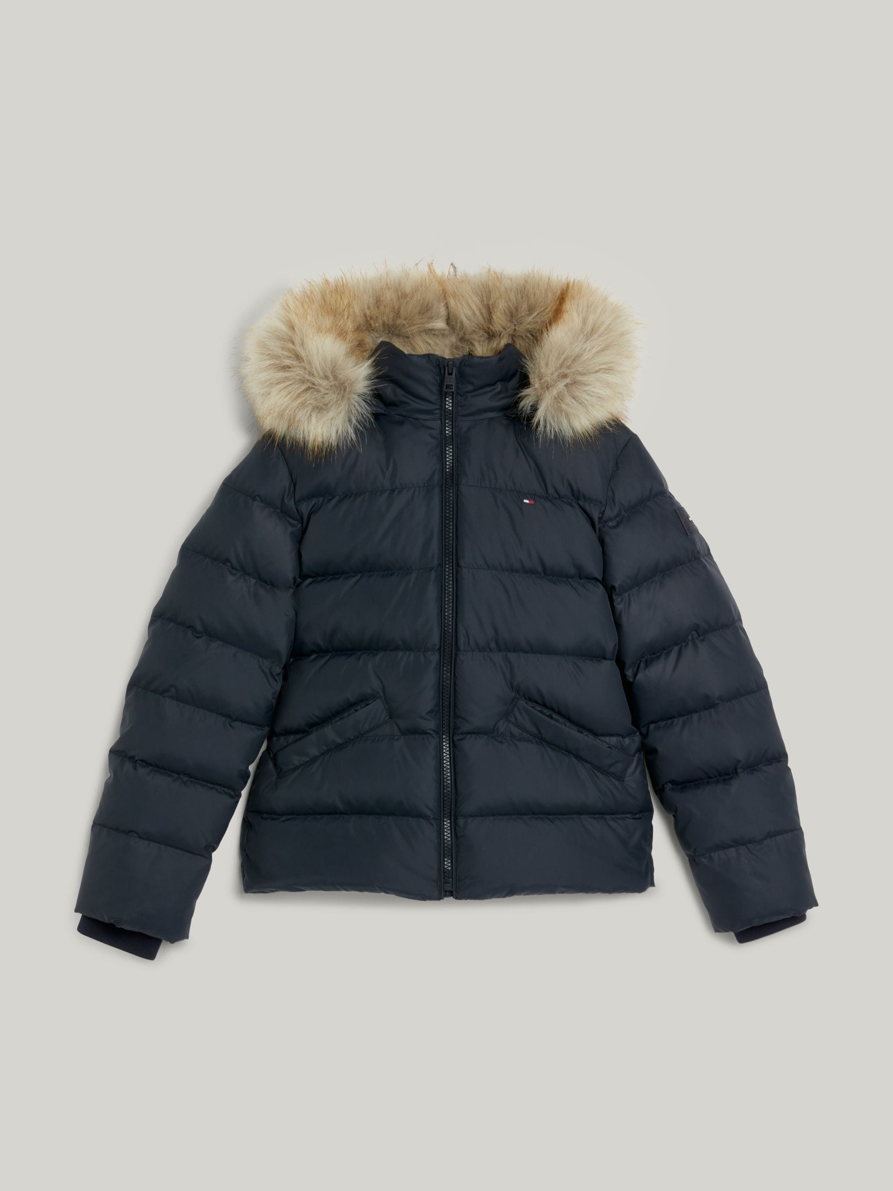 Tommy hilfiger faux fur puffer coat 2025