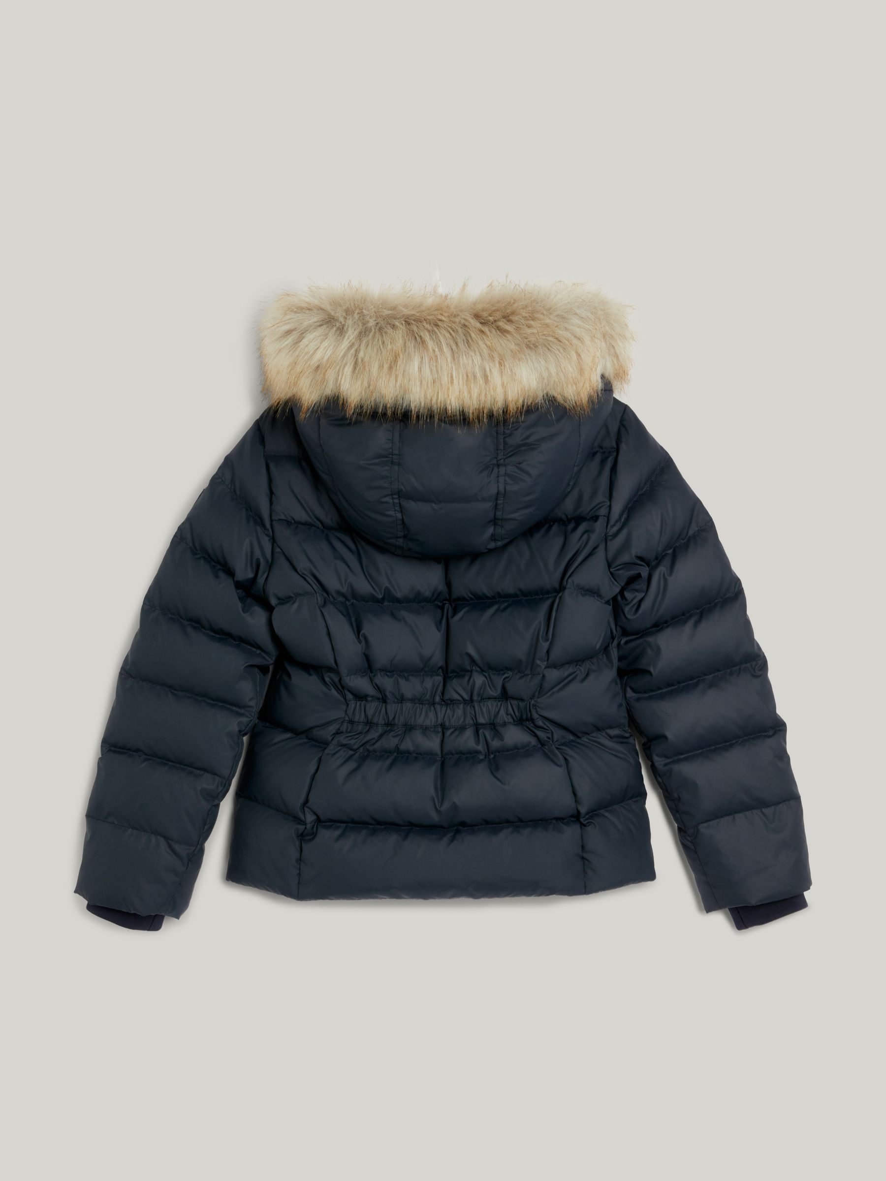 Tommy Hilfiger Girls Essential Down Fur Hood Jacket