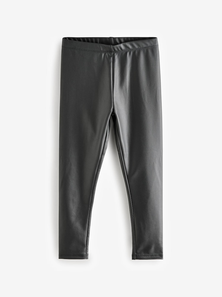 Black Coated Leggings (3-16yrs) - Image 1 of 4