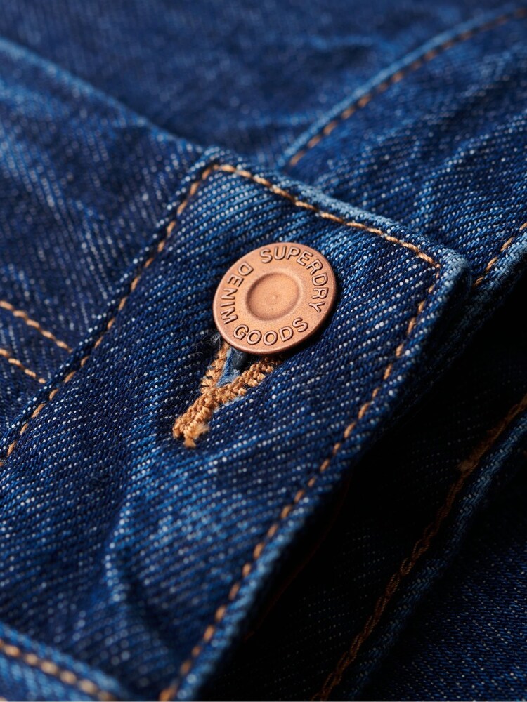 Superdry Blue Mid Rise Denim Carpenter Trousers - Image 7 of 7