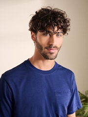 Blue/Stone Check Lightweight Pyjamas Set - Image 4 of 9