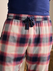 Blue/Stone Check Lightweight Pyjamas Set - Image 5 of 9