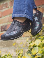 Pavers Black Pavers Wide Fit Trainers - Image 1 of 6