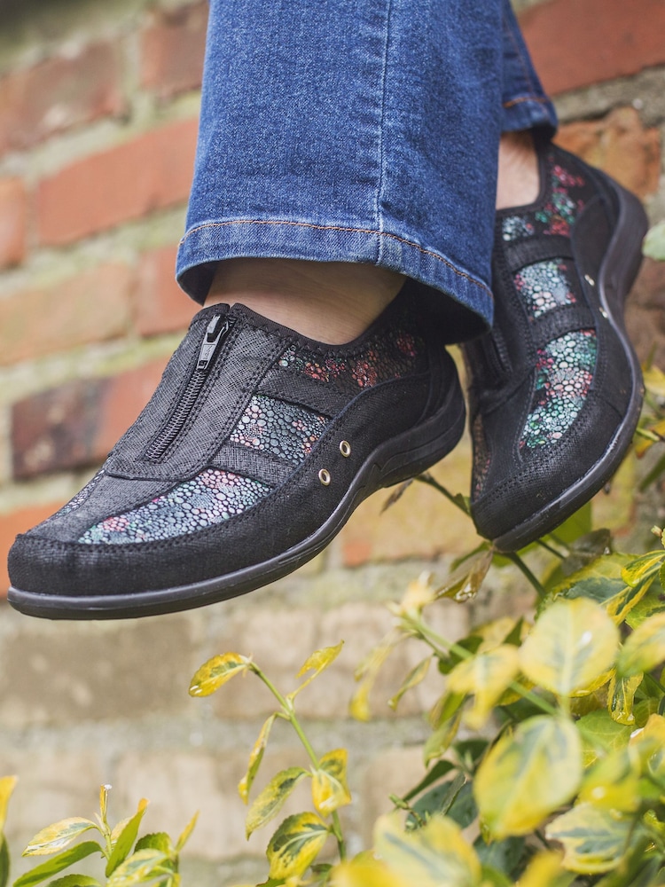 Pavers Black Pavers Wide Fit Trainers - Image 1 of 6