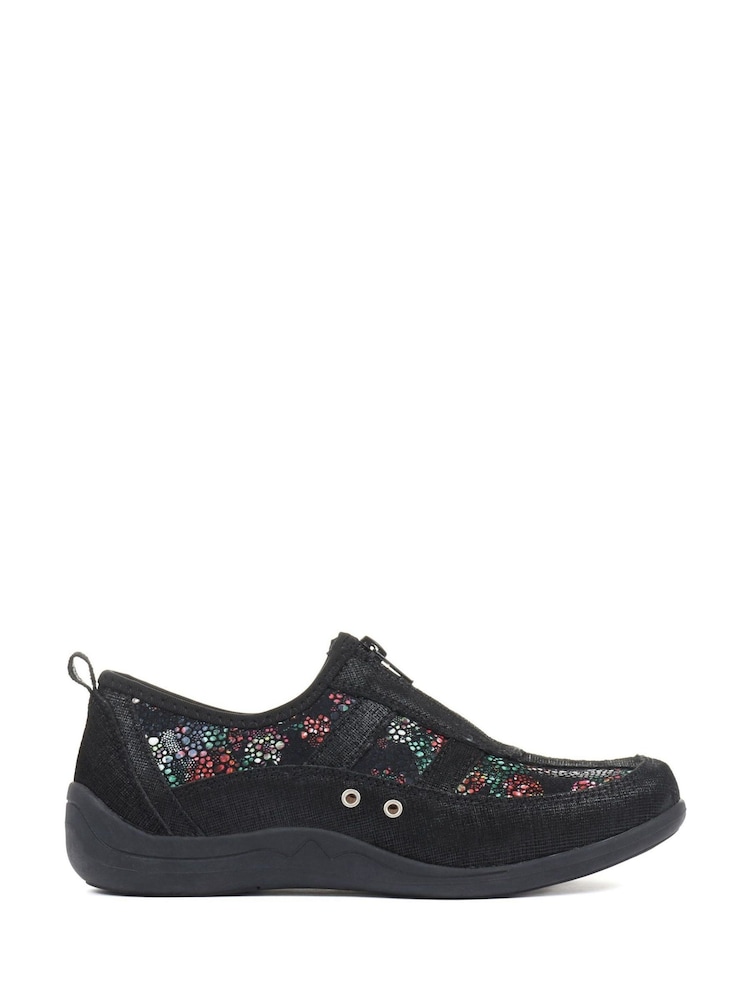Pavers Black Pavers Wide Fit Trainers - Image 2 of 6