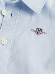 GANT Blue Baby Shield Logo Oxford 100% Cotton Shirt - Image 2 of 3