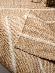 Laura Ashley Gold Bleach Natural Hand Woven Jute Rug - Image 4 of 4