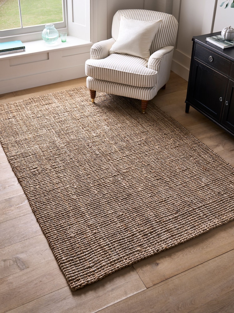 Laura Ashley Natural Gold Natural Hand Woven Jute Rug - Image 1 of 4