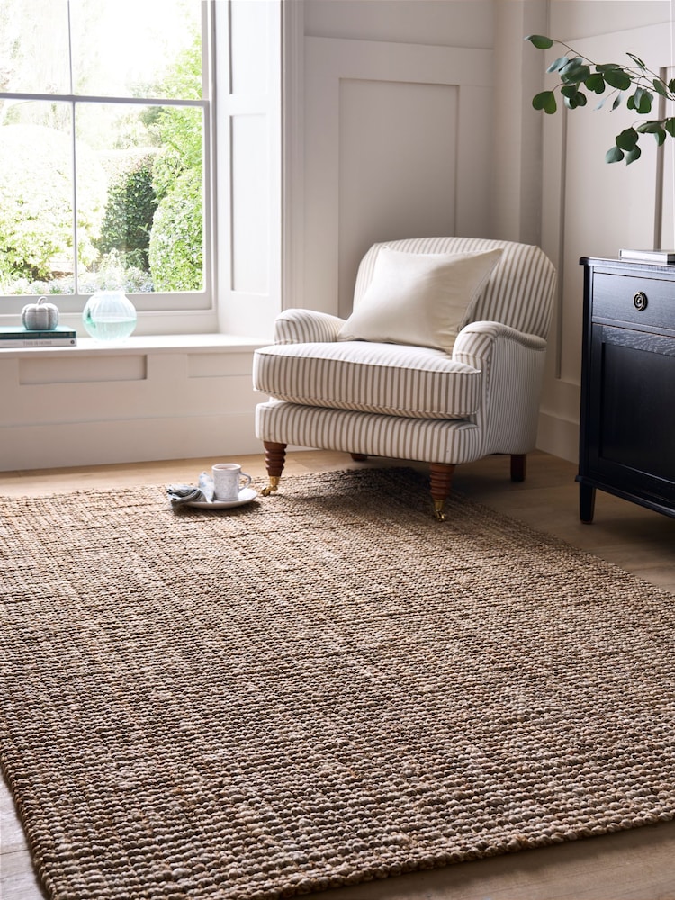 Laura Ashley Natural Gold Natural Hand Woven Jute Rug - Image 2 of 4