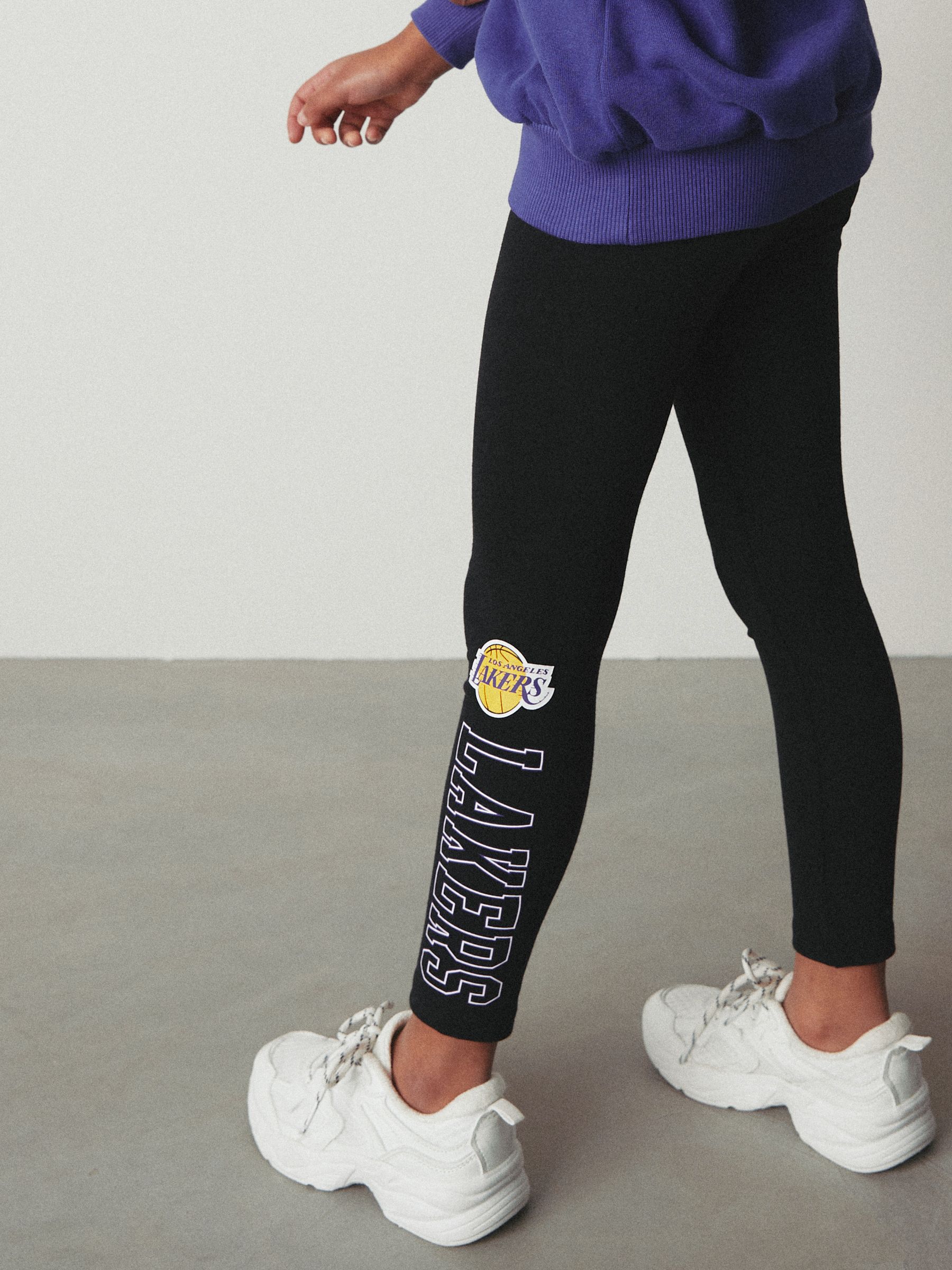 Buy Dark Black NBA Los Angeles Lakers Printed Leggings (3-16yrs) from the  Next UK online shop