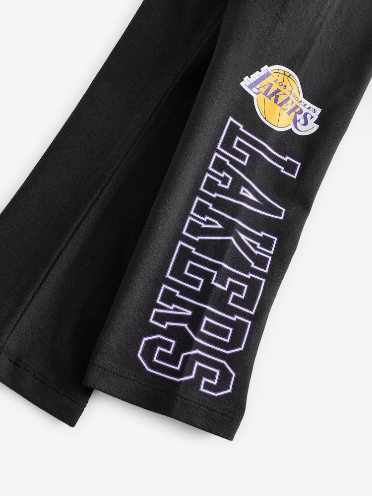 Dark Black NBA Los Angeles Lakers Printed Leggings (3-16yrs) - Image 7 of 7