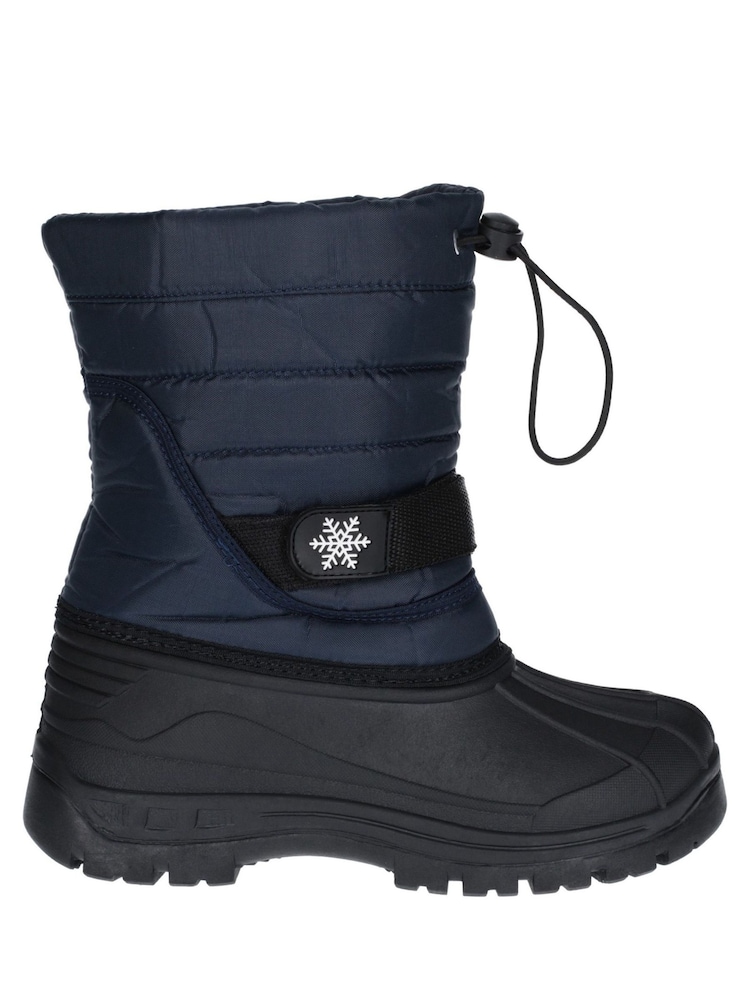 Cotswold Blue Icicle Toggle Lace Waterproof Christmas Snow Boots - Image 1 of 4