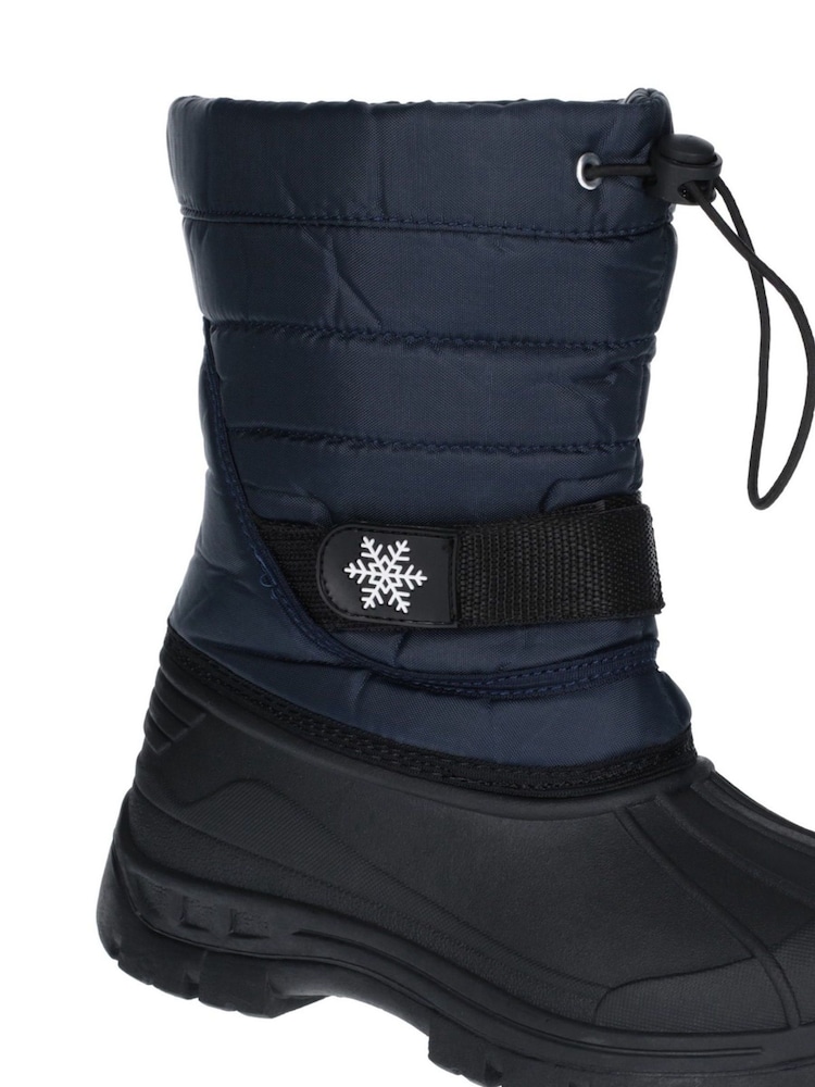 Cotswold Blue Icicle Toggle Lace Waterproof Christmas Snow Boots - Image 2 of 4