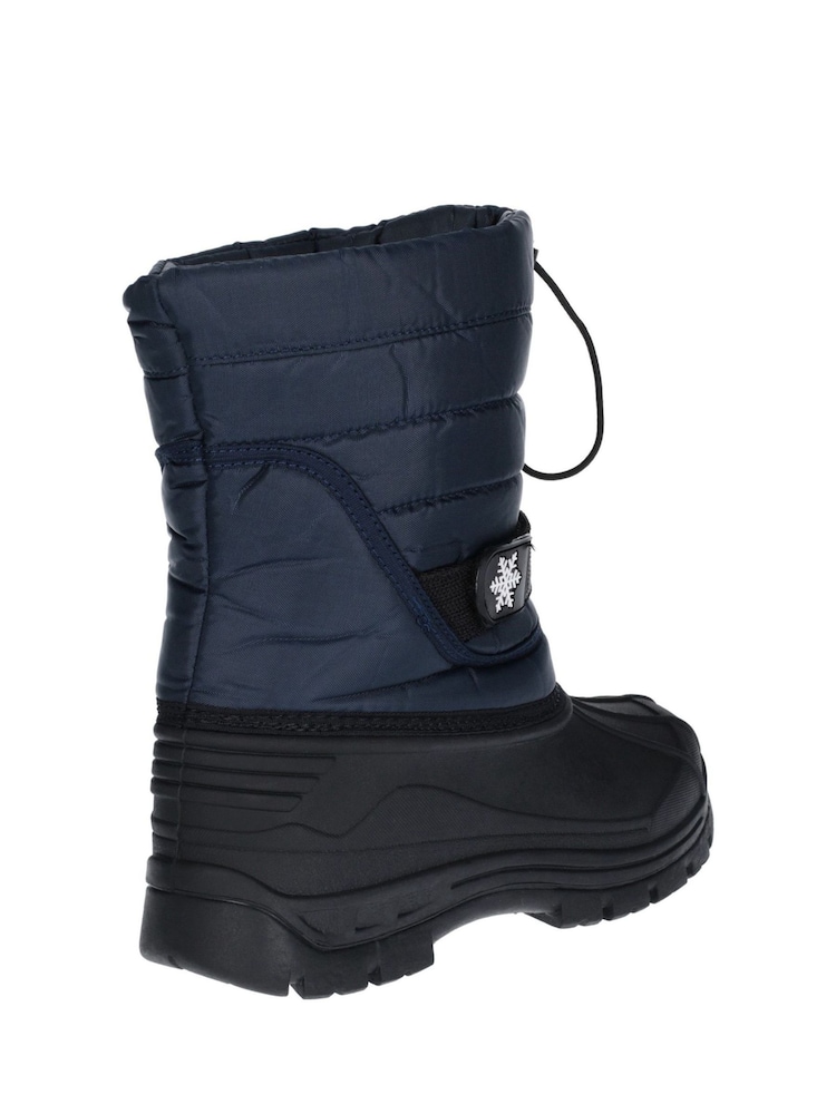 Cotswold Blue Icicle Toggle Lace Waterproof Christmas Snow Boots - Image 3 of 4