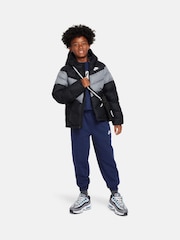 Nike Black/Grey Synthetic Fill Hooded Jacket - Image 3 of 6