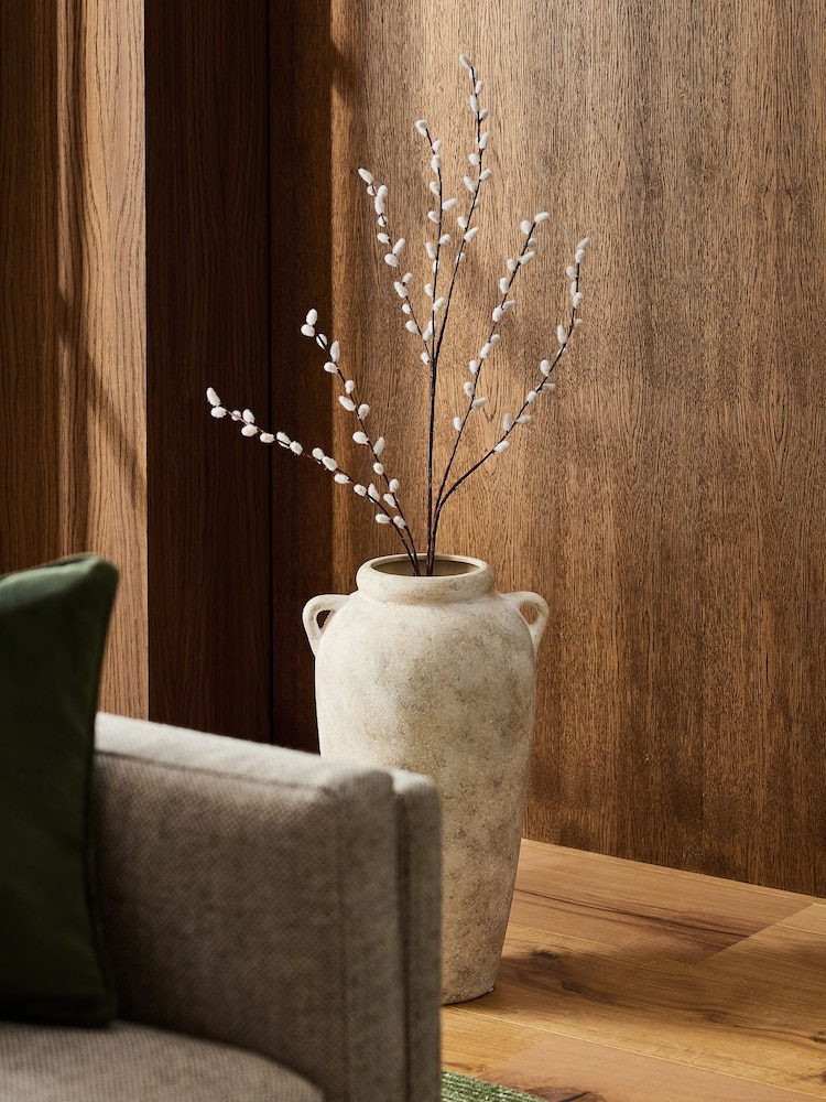 Set of 2 White Artificial Pussywillow Stems - Image 2 of 4