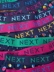 Navy Blue Spot/Stripe 10 pack Boxers - Image 3 of 3