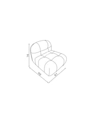 MADE.COM Grey Marl Pax Boucle Alban Modular Sofa - Image 6 of 6