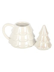Something Different White Iridescent Fir Tree Mug and Snowflake Spoon Set - Image 3 of 5