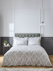 Catherine Lansfield Damask Jacquard Duvet Cover and Pillowcase Set - Imagen 2 de 4