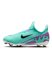 Nike Green Kids Zoom Mercurial Vapor 15 Academy Firm Ground Football Boots - Image 4 of 11