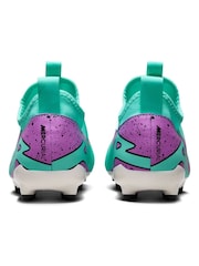 Nike Green Kids Zoom Mercurial Vapor 15 Academy Firm Ground Football Boots - Image 7 of 11