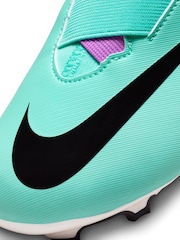 Nike Green Kids Zoom Mercurial Vapor 15 Academy Firm Ground Football Boots - Image 9 of 11