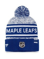Fanatics NHL Toronto Maple Leafs Authentic Pro Rinked Cuffed Pom Knit White Beanies Unisex - Image 1 of 2