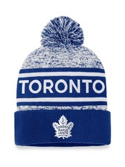 Fanatics NHL Toronto Maple Leafs Authentic Pro Rinked Cuffed Pom Knit White Beanies Unisex - Image 2 of 2