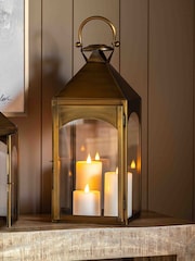 Gallery Home Gold Remi Metal Lantern Large - Image 1 of 4